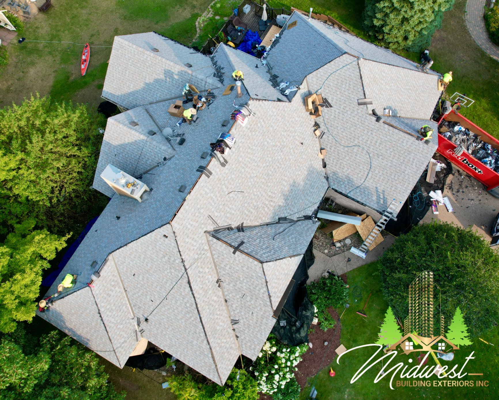 Large multi-plane asphalt roof installation — Lakeville, MN