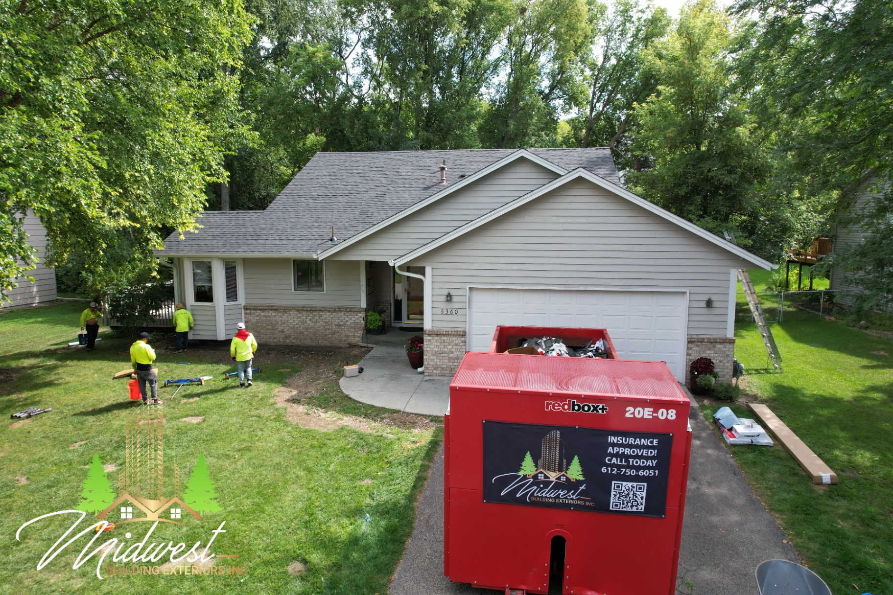 Rambler asphalt roof replacement with MBE crew on-site — Richfield, MN